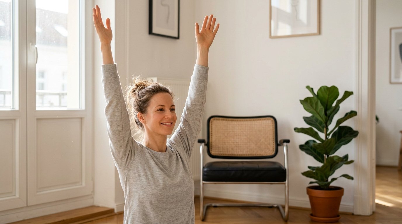 entdecken Sie 6 sanfte Übungen für täglich 3 Minuten, um Ihre Fitness zu verbessern und den Körper von innen heraus zu revitalisieren