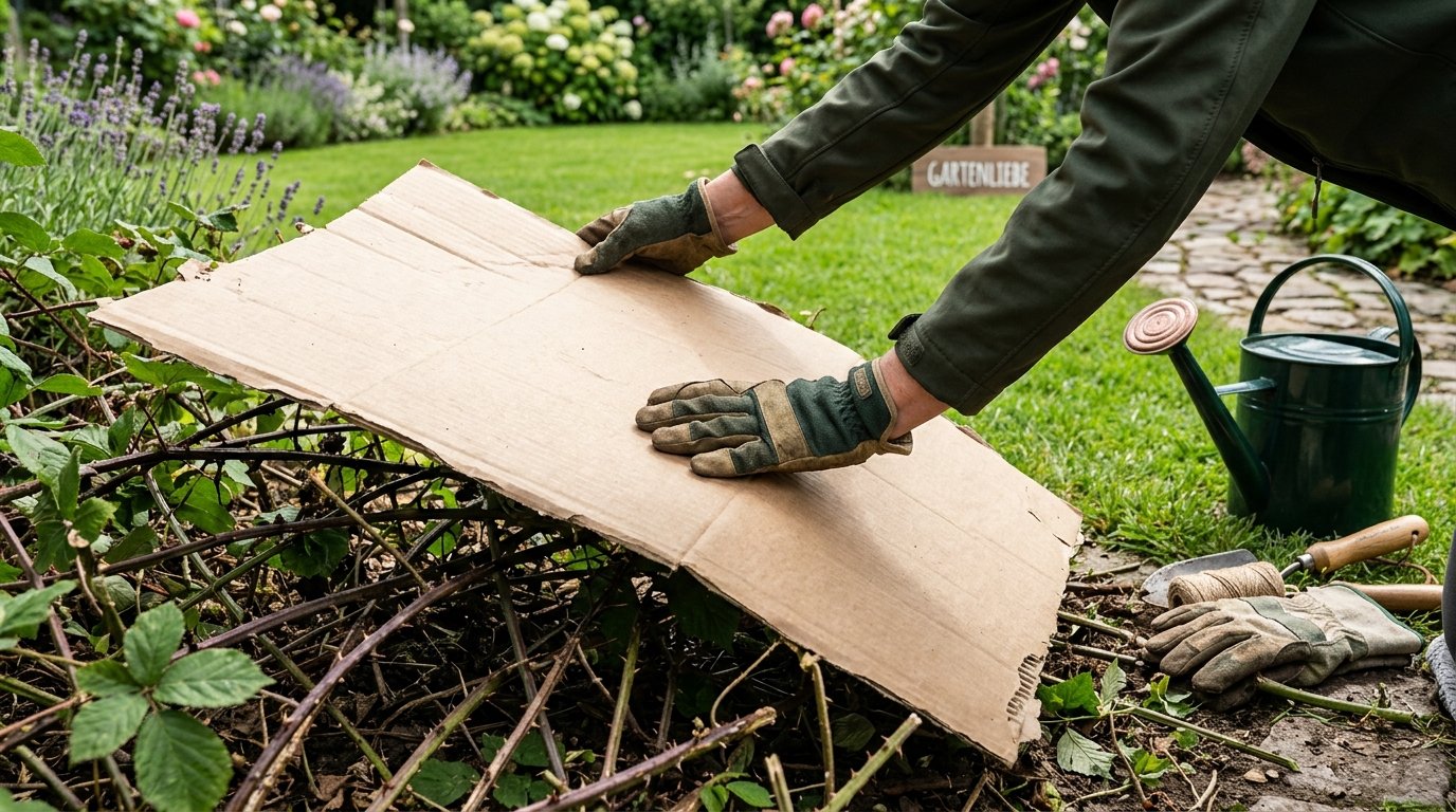 entdecken Sie, wie Karton Brombeeren natürlich bekämpft und gleichzeitig Ihren Gartenboden verbessert – die chemiefreie Methode, die Gärtner lieben
