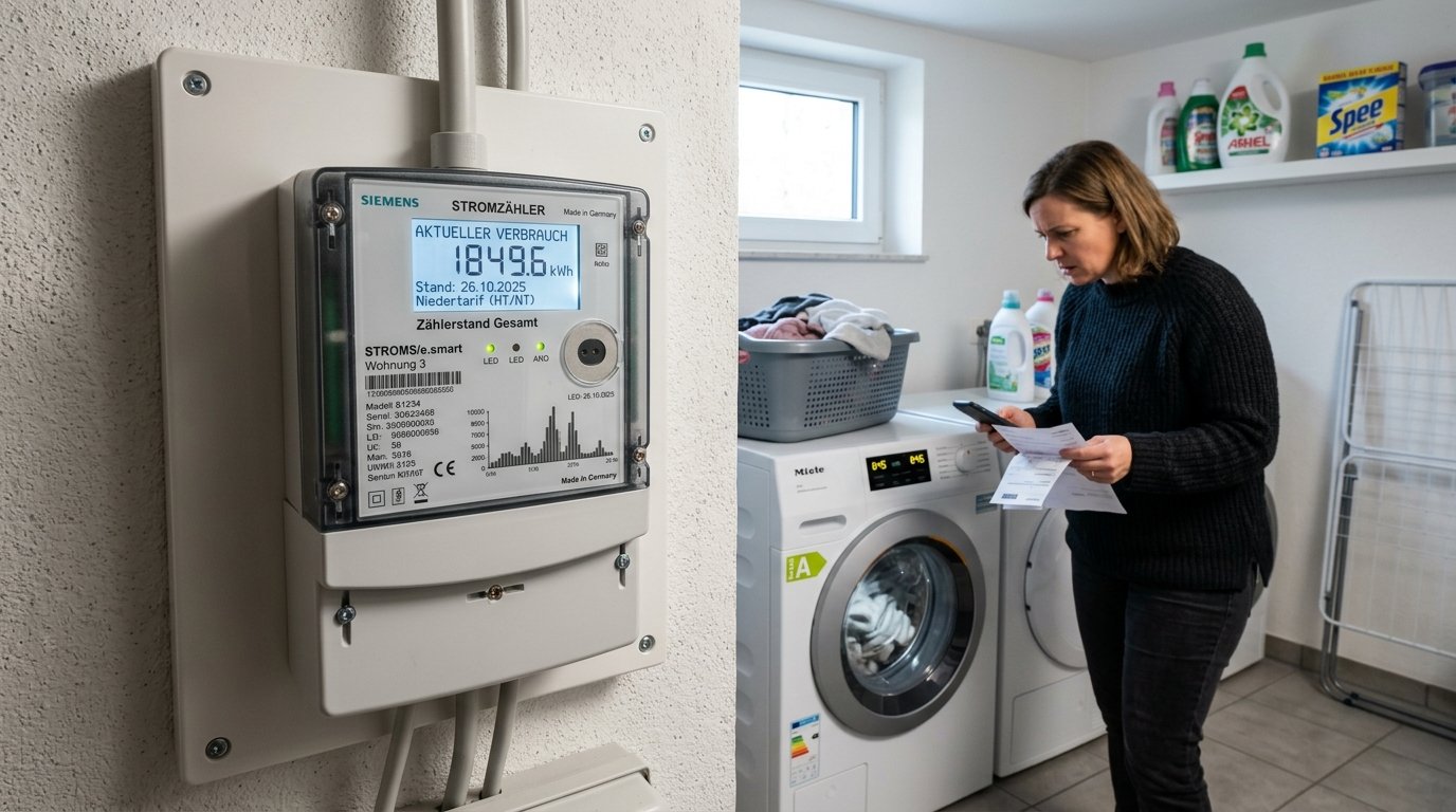 entdecken Sie den häufigsten Wäscherei-Fehler, der Ihre Stromrechnung unnötig erhöht und wie Sie hunderte Euro jährlich durch einfache Gewohnheiten sparen
