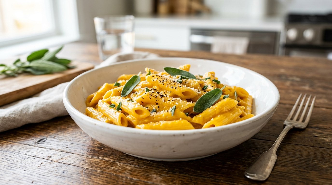 entdecken Sie das geniale Geheimnis für cremige Nudeln ohne Sahne oder Butter – ein einfacher Trick mit Gemüse aus dem Kühlschrank