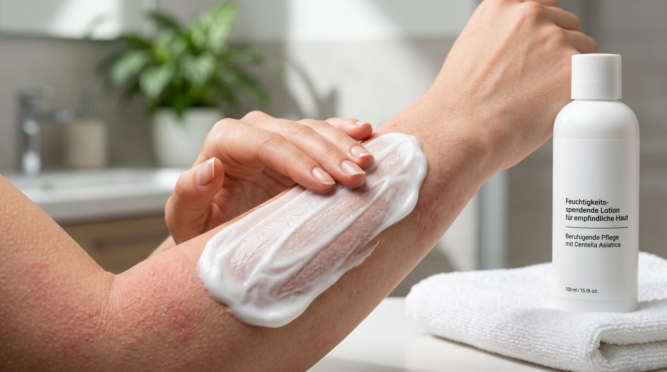 entdecken Sie die koreanische Ekzem-Lotion, die die gereizte Hautbarriere sanft stärkt und in nur 10 Minuten wirksam schützt