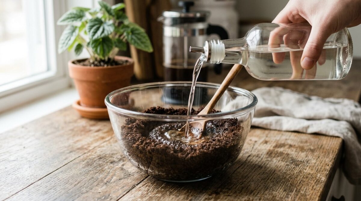 entdecken Sie den geniale Haushaltstrick mit Kaffeesatz und Essig für effektive Reinigung überall in Ihrem Zuhause