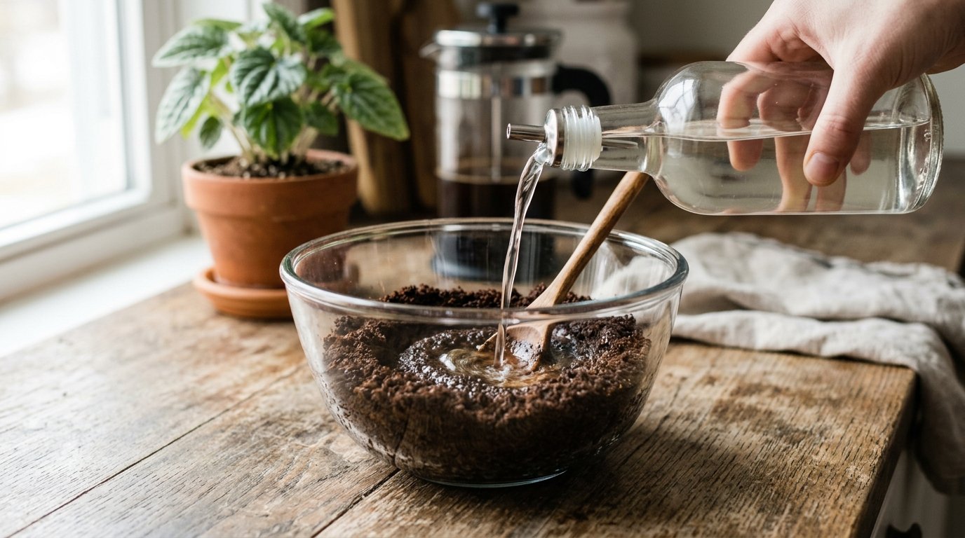 entdecken Sie den geniale Haushaltstrick mit Kaffeesatz und Essig für effektive Reinigung überall in Ihrem Zuhause