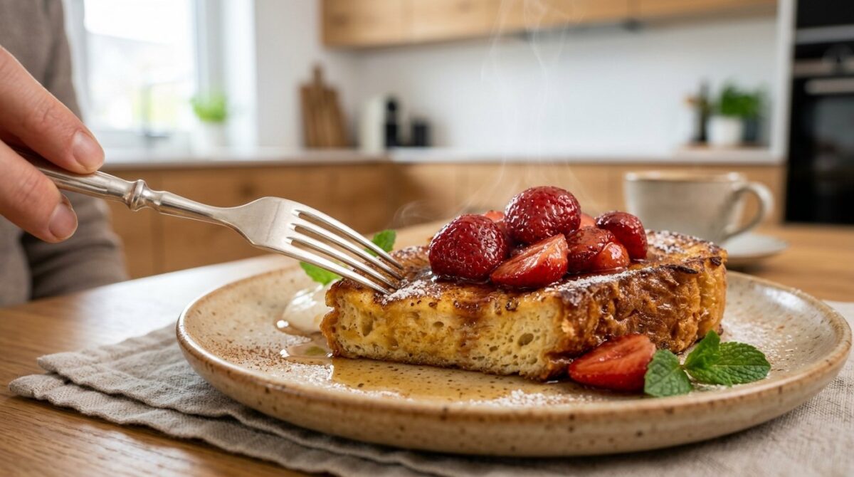 entdecken Sie den revolutionären 10-Minuten-Trick für verloren Brot mit gebackenen Erdbeeren, der Geschmackstiefe und kulinarische Perfektion garantiert