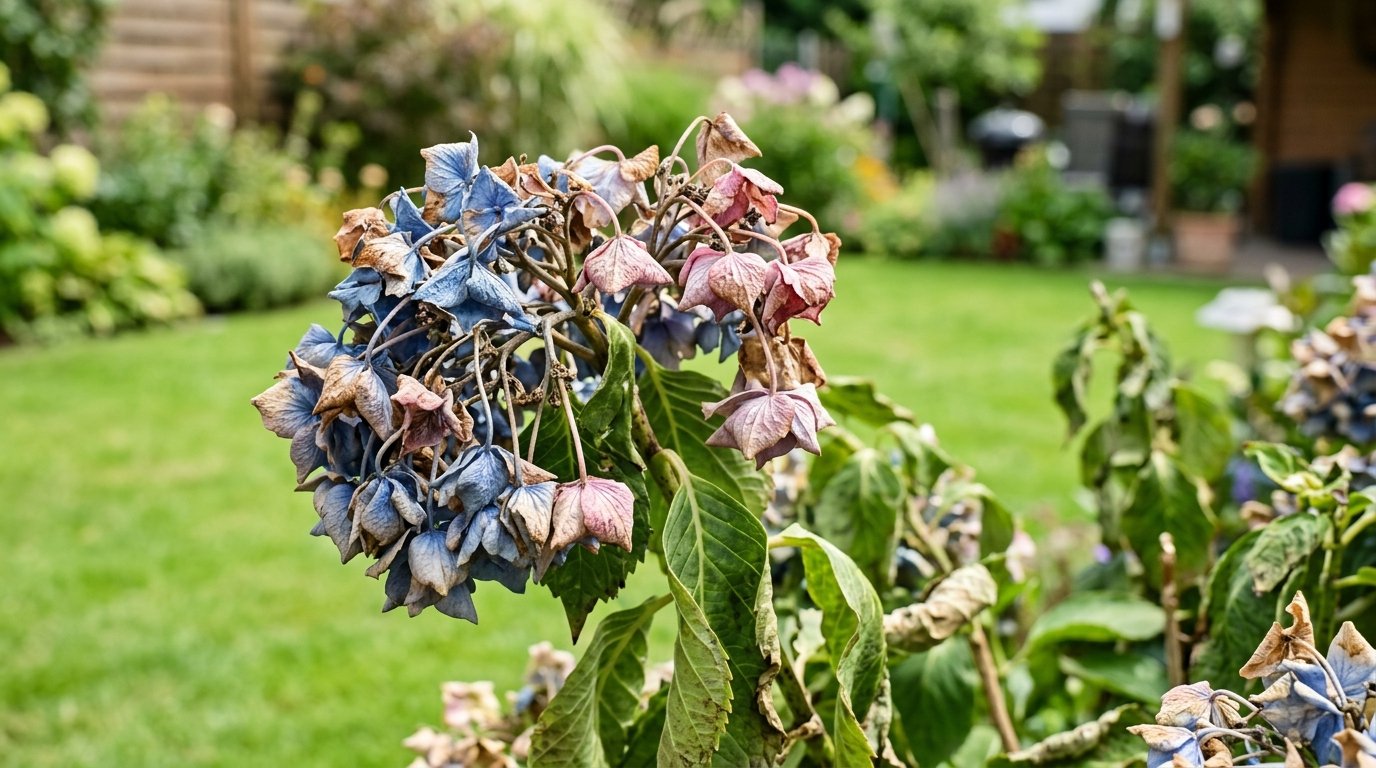erfahren Sie, warum hängende Hortensienblätter in der Sonne keine Bewässerung erfordern und wie Sie Ihre Pflanze richtig pflegen