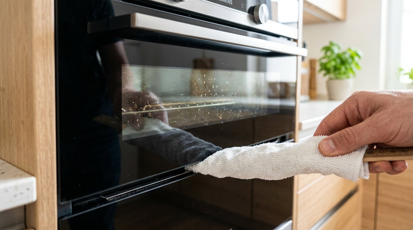 entdecken sie den einfachen trick, um ihre ofenscheibe ohne demontage gründlich zu reinigen und zeit zu sparen mit diesem praktischen zubehör