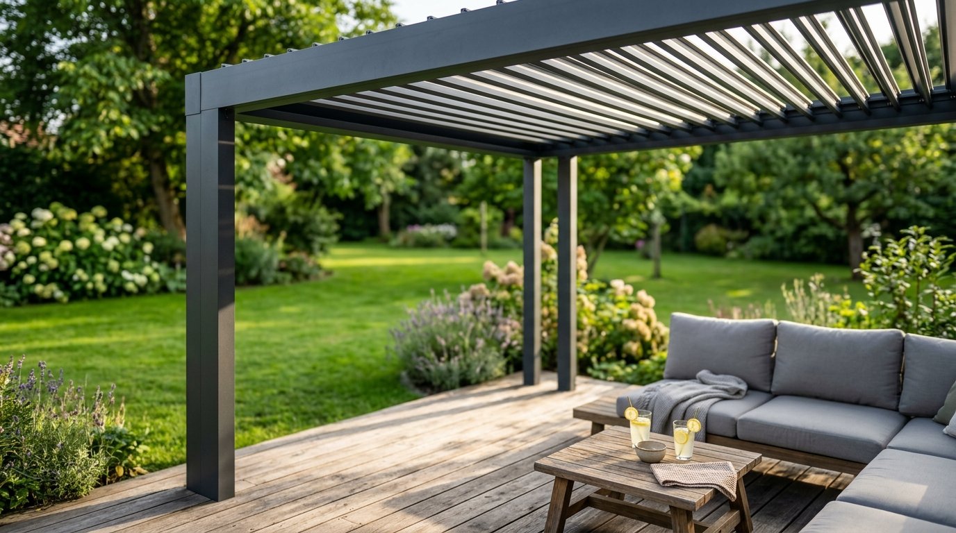 entdecken Sie, wo Sie Ihre Pergola optimal platzieren, um Ihren Garten perfekt zu nutzen und Hitzefallen zu vermeiden
