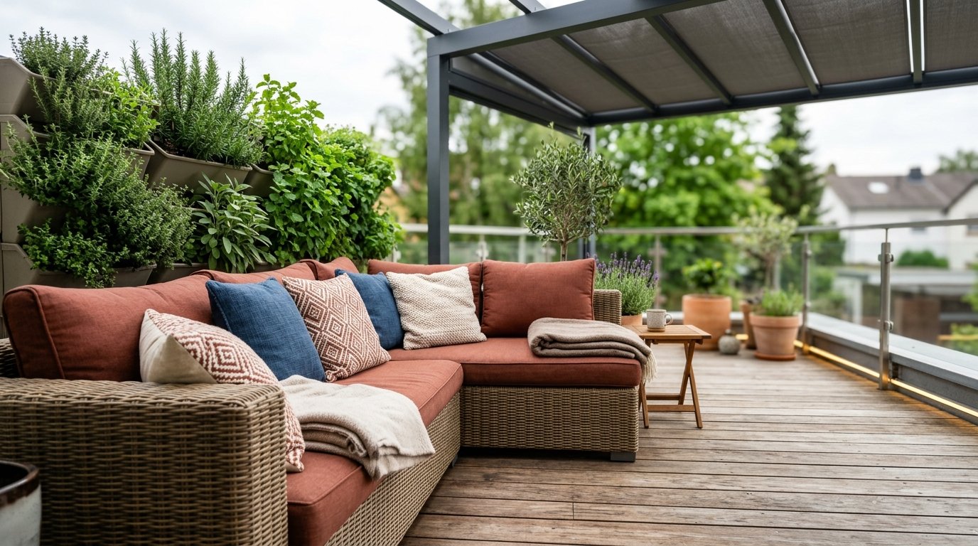 entdecken Sie die 7 Trends 2026 für Ihre Terrasse: Von natürlichen Materialien bis zu multifunktionalen Lösungen, die Ihren Außenbereich in einen modernen Wohnraum verwandeln